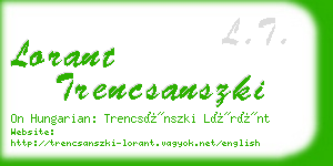 lorant trencsanszki business card